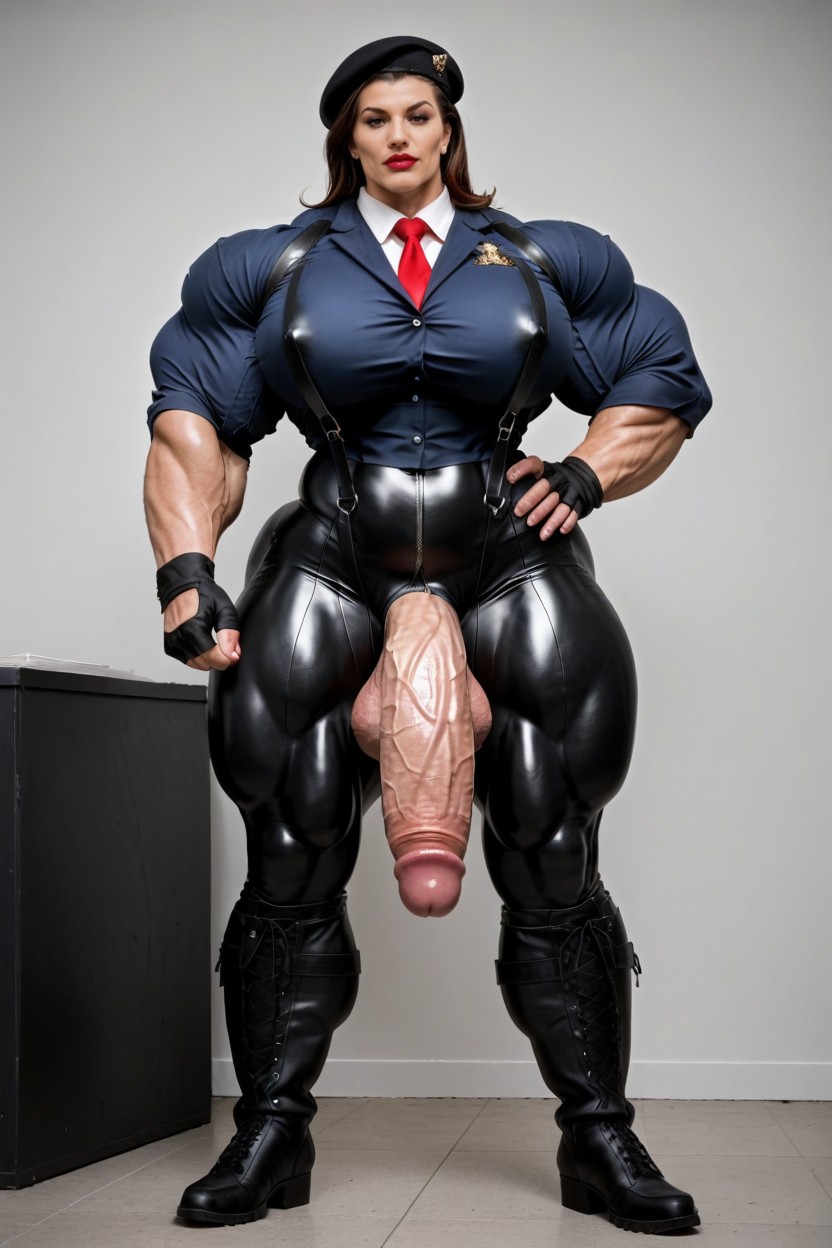 Huge Balls, Massive Lats, Shiny Porno IA transsexuelle