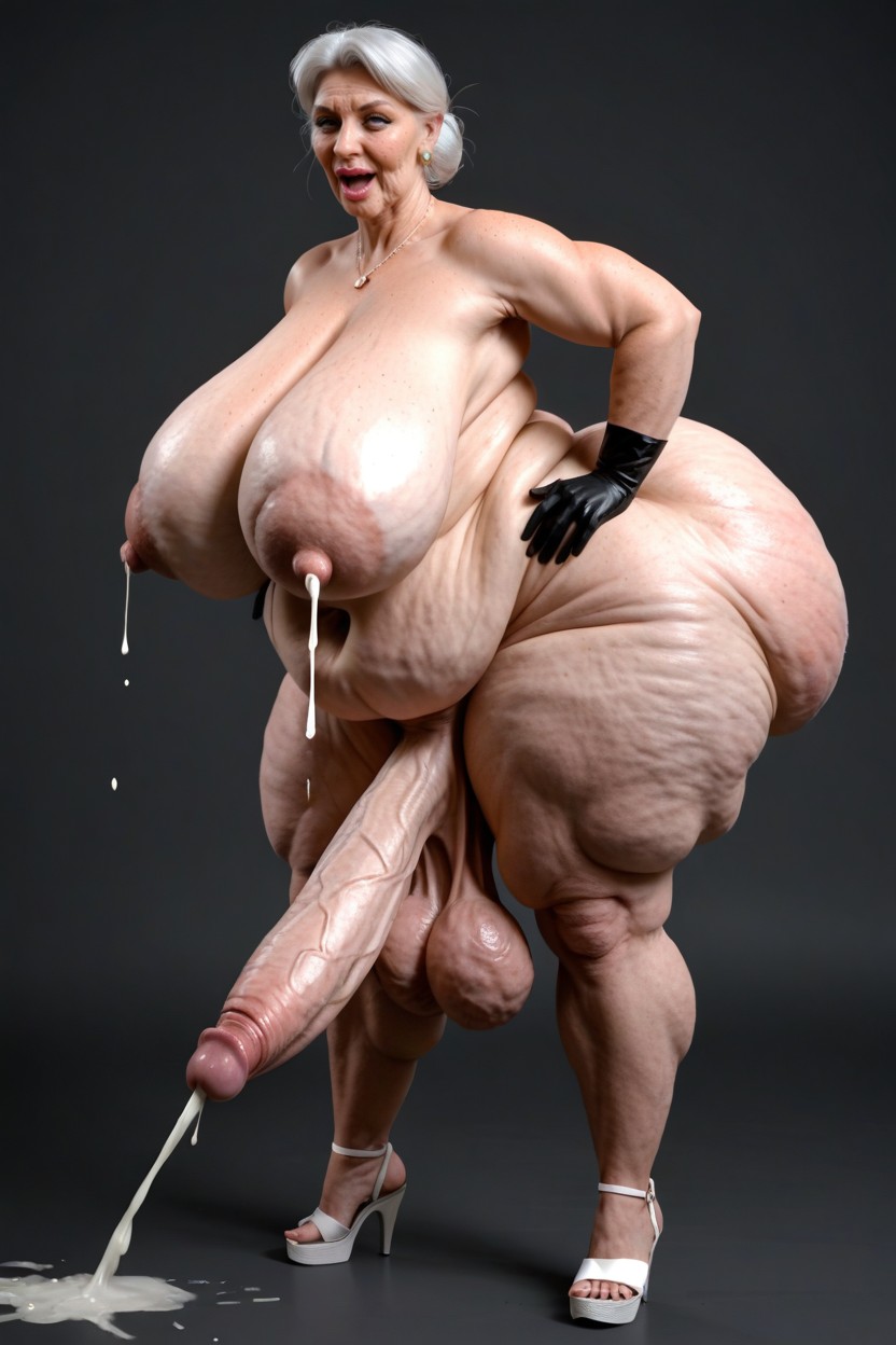 Hands On Hips, Wide Hips, Mega Puffy Nipples Porno IA transsexuelle