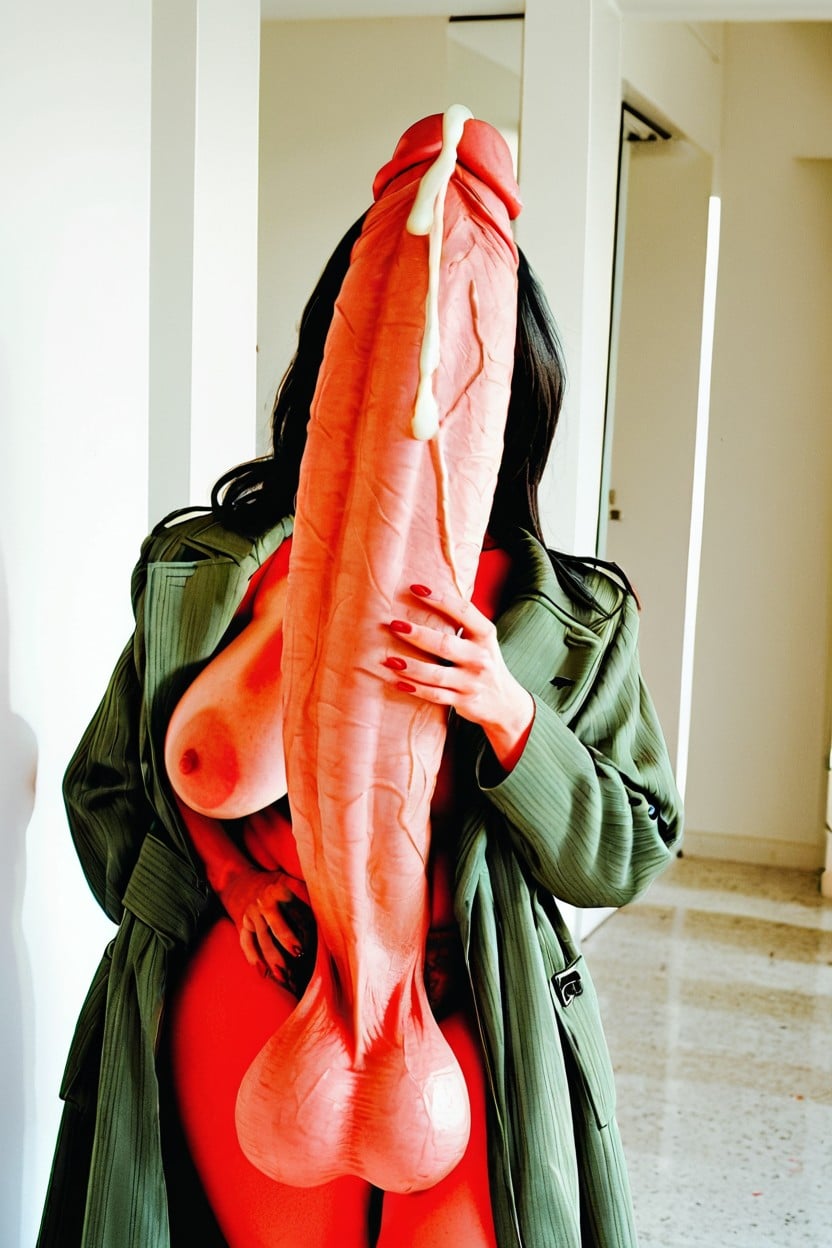 Hyper Flaccid Penis, 正面视图, 半身照 人妖AI色情