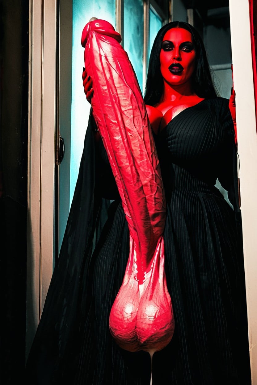 Impossibly Long Hyper Penis, Hyper Detailed Face, Tir En Buste Porno IA transsexuelle