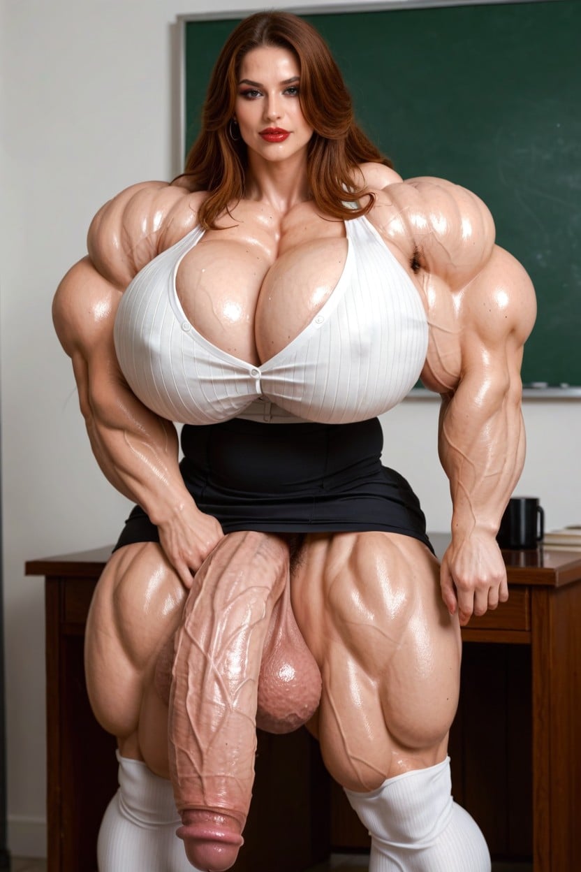 Hyper Gigantic Massive Muscles, Big Boobs, Erect Penis Porno IA transsexuelle