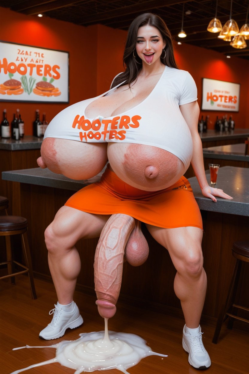 Hyper Areola, Happy Crying, Extreme Hyper Massive Cock Growth Shemale AI Porn