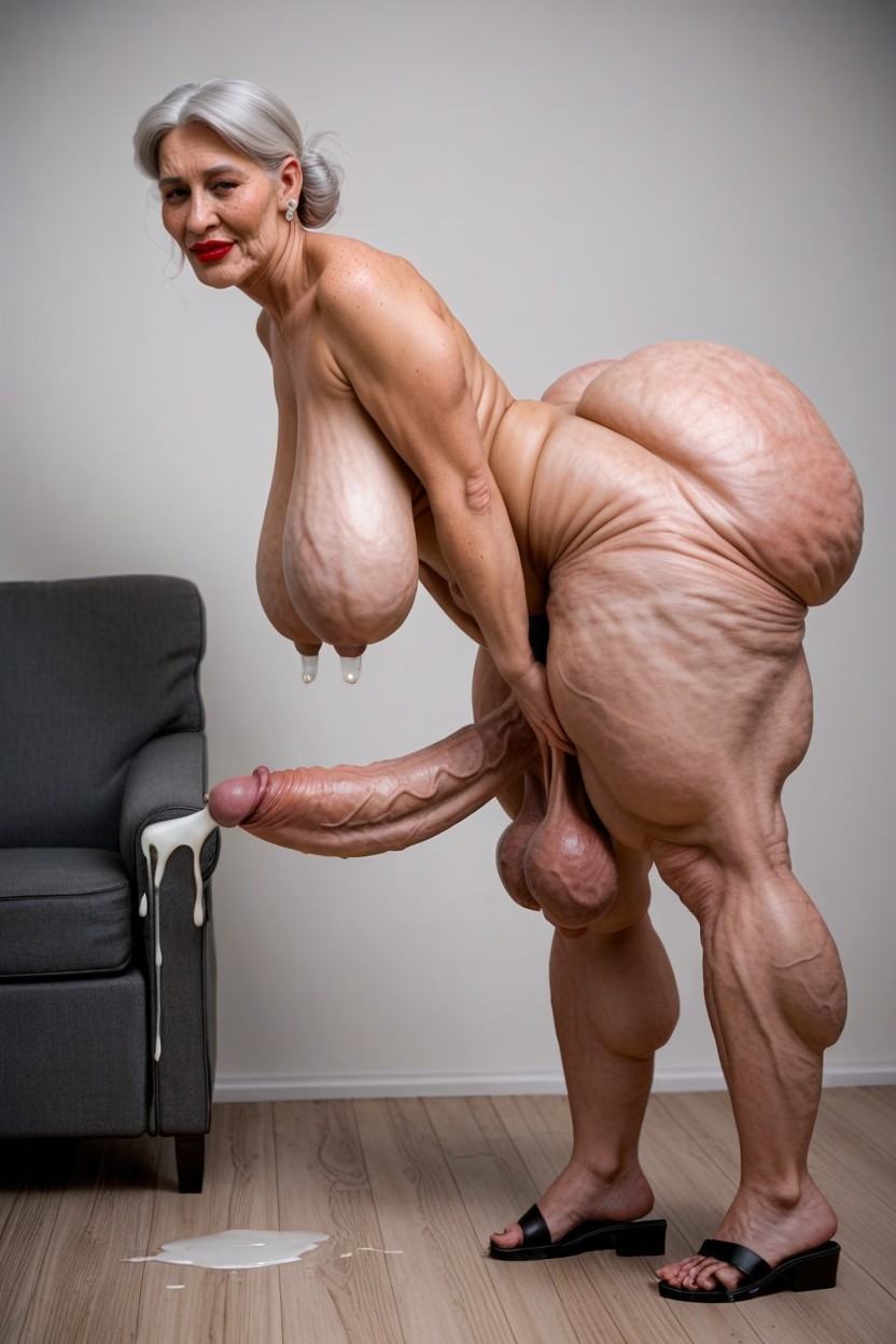 Cellulite Legs, Tired Face , Hyper Long Penis Shemale AI Porn