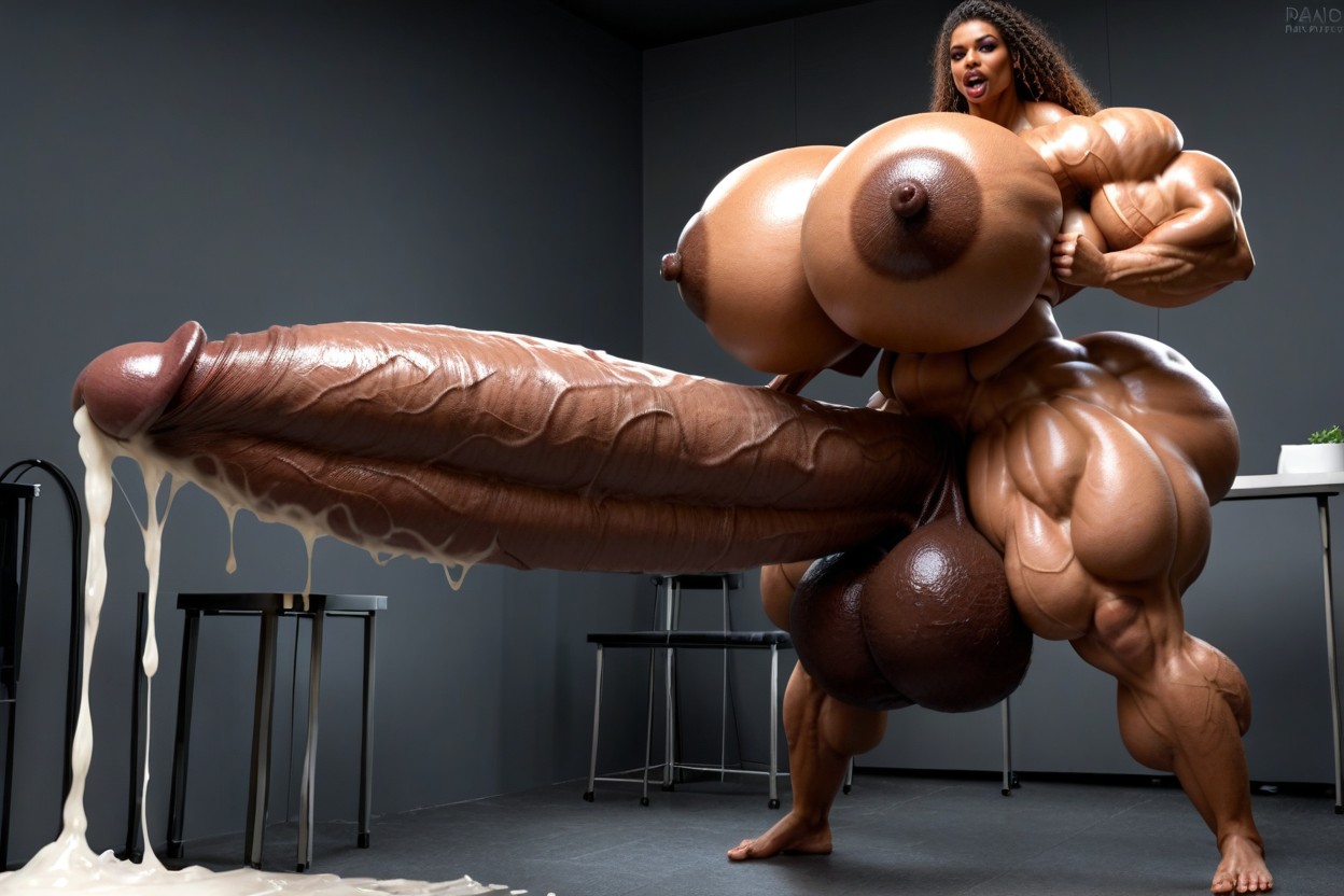 Hyper Gigantic Arms, Breast Expansion, Hyper Gigantic Muscle Hips Shemale AI Porn