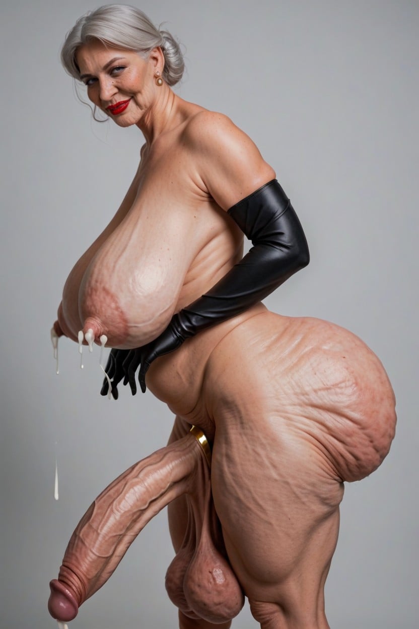 Evil Smirk, Cellulite Legs, Wrinkles On Ass Shemale AI Porn