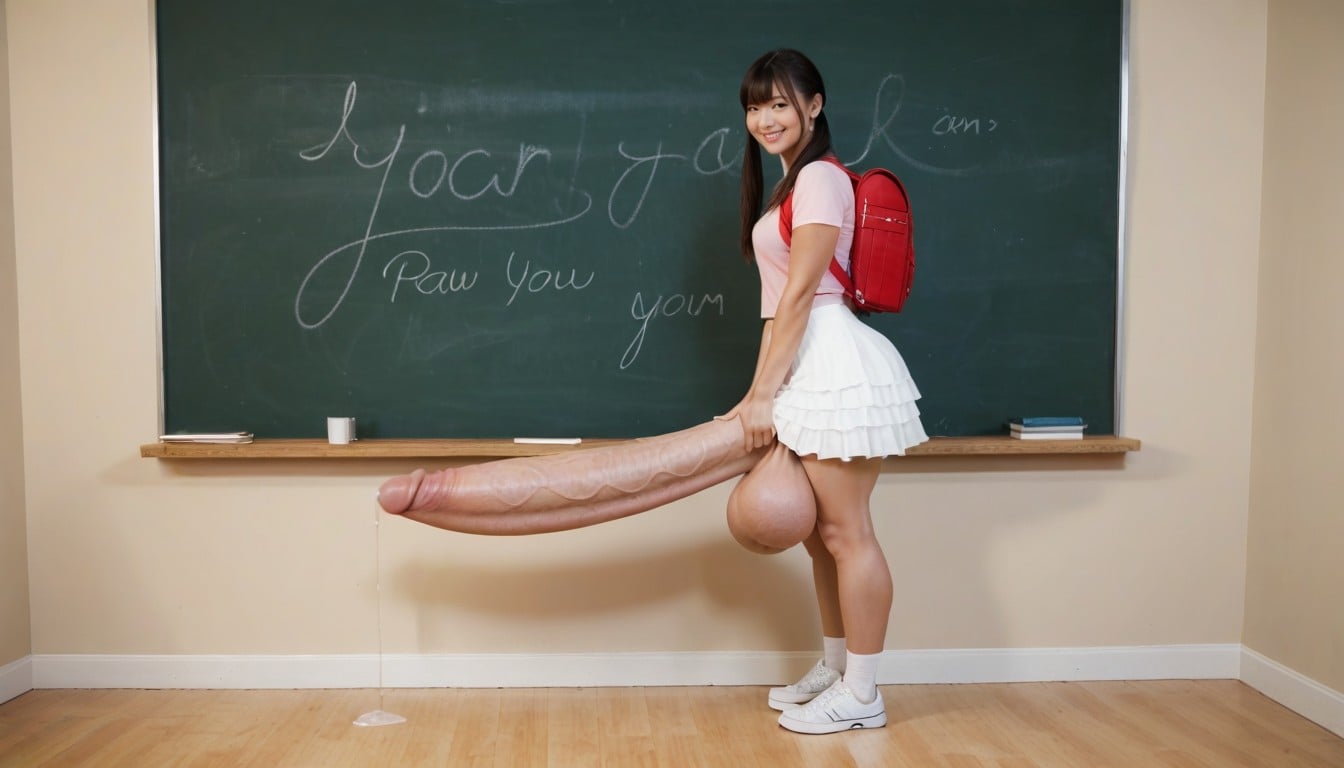 Hyper Cock, Large Eye, Bangs Shemale AI Porn