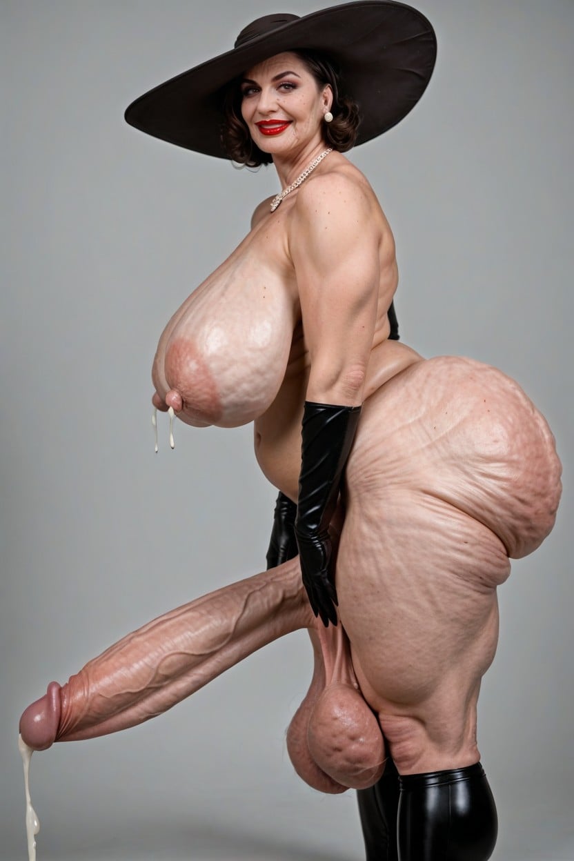 Wrinkles On Legs, Swollen Pink Penis, Black Latex Gloves Porno IA transsexuelle
