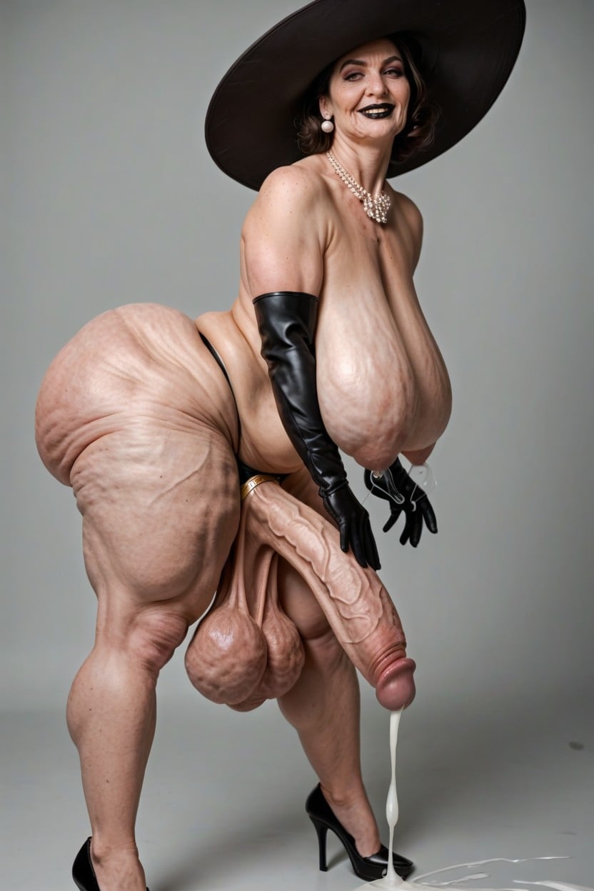 Hyper Loose Sagging Breasts, Ultra Detailed, Loucher Porno IA transsexuelle