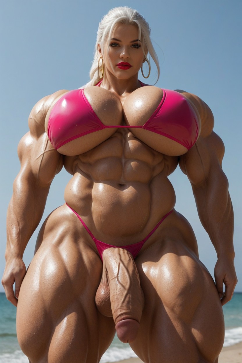 De Abajo Hacia Arriba, Red Lipstick, Protuberancia Del Pene Porno shemale IA