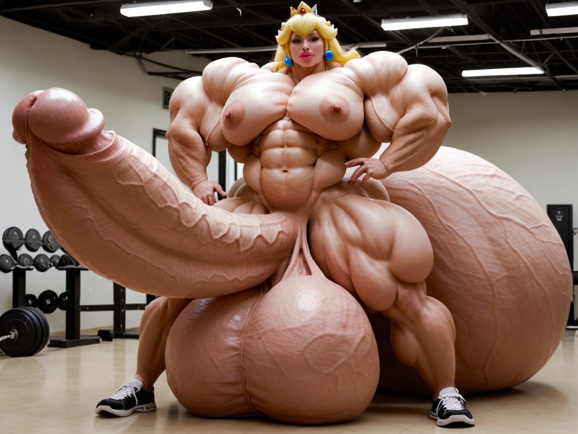 Hyper Gigantic Penis, Hyper Oversized Gigantic Muscle, Hyper Muscle Growth Shemale AI Porn
