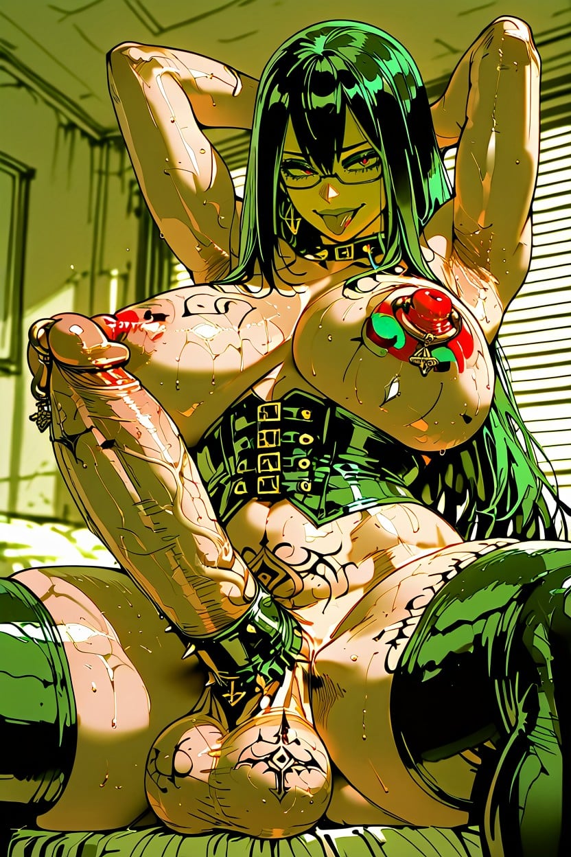 Gigantic Nipples, Huge Nipple Ring, Mistress ニューハーフAIポルノ
