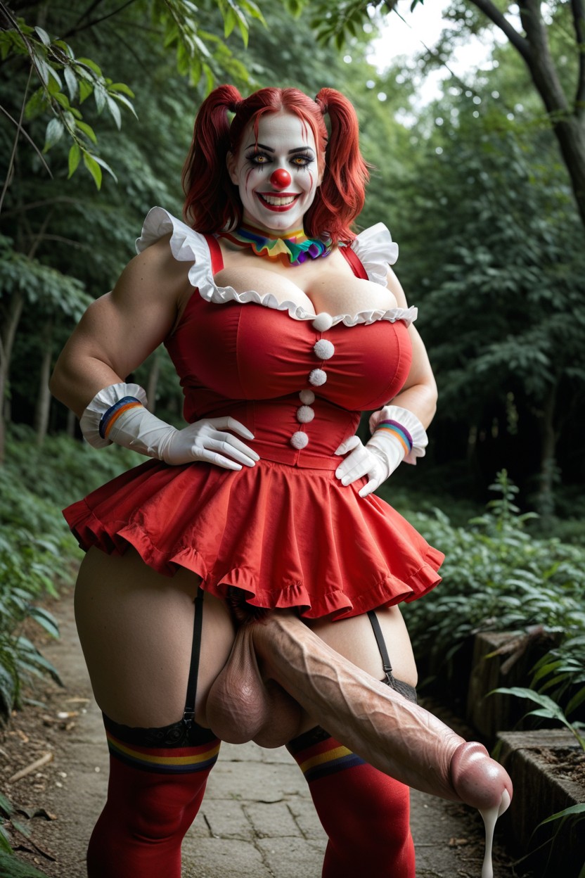 Monstrous Demonic Genitals, Wide Hips, Extremely Large Ass Shemale AI Porn