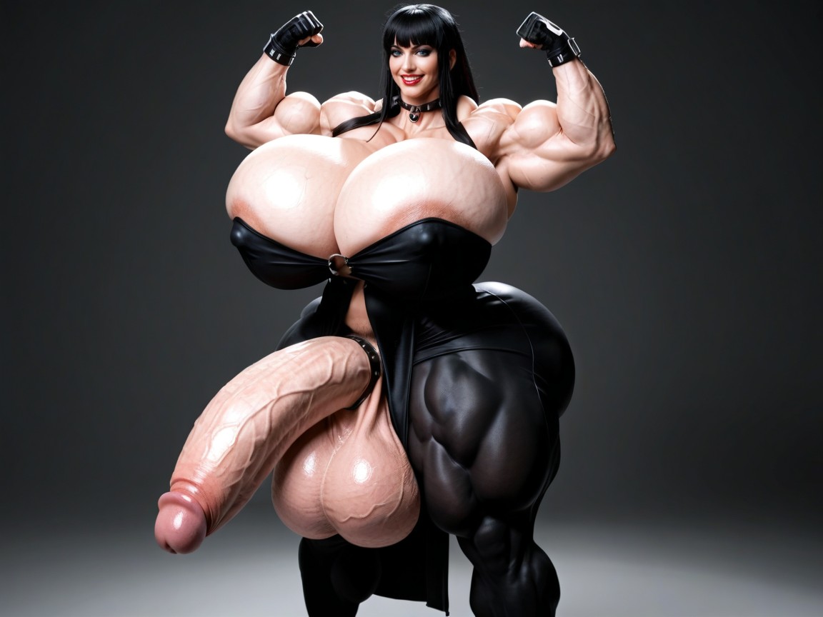 Le Cul Plus Grand Que Le Torse, Hyper Breast, Massive Muscles Porno IA transsexuelle