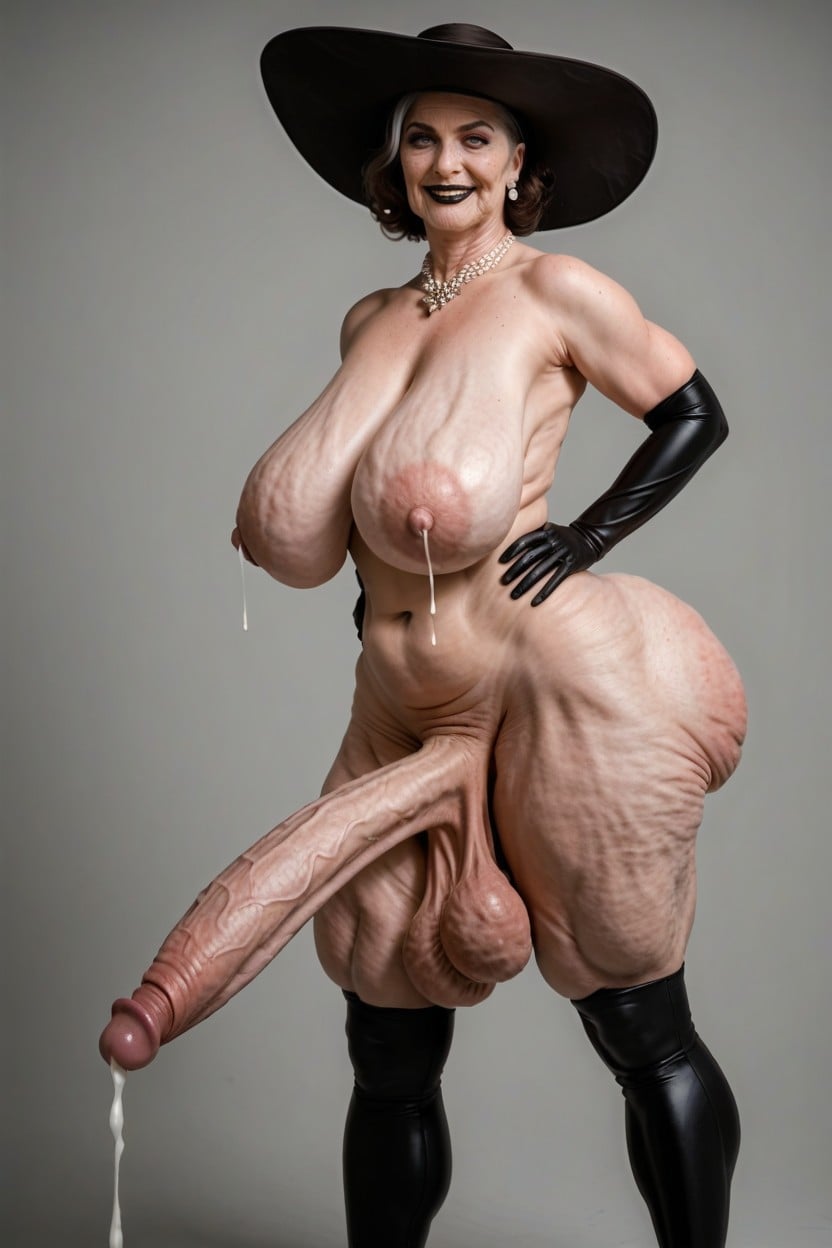 Natural Breast, Freckles, Wrinkled Face Shemale AI Porn