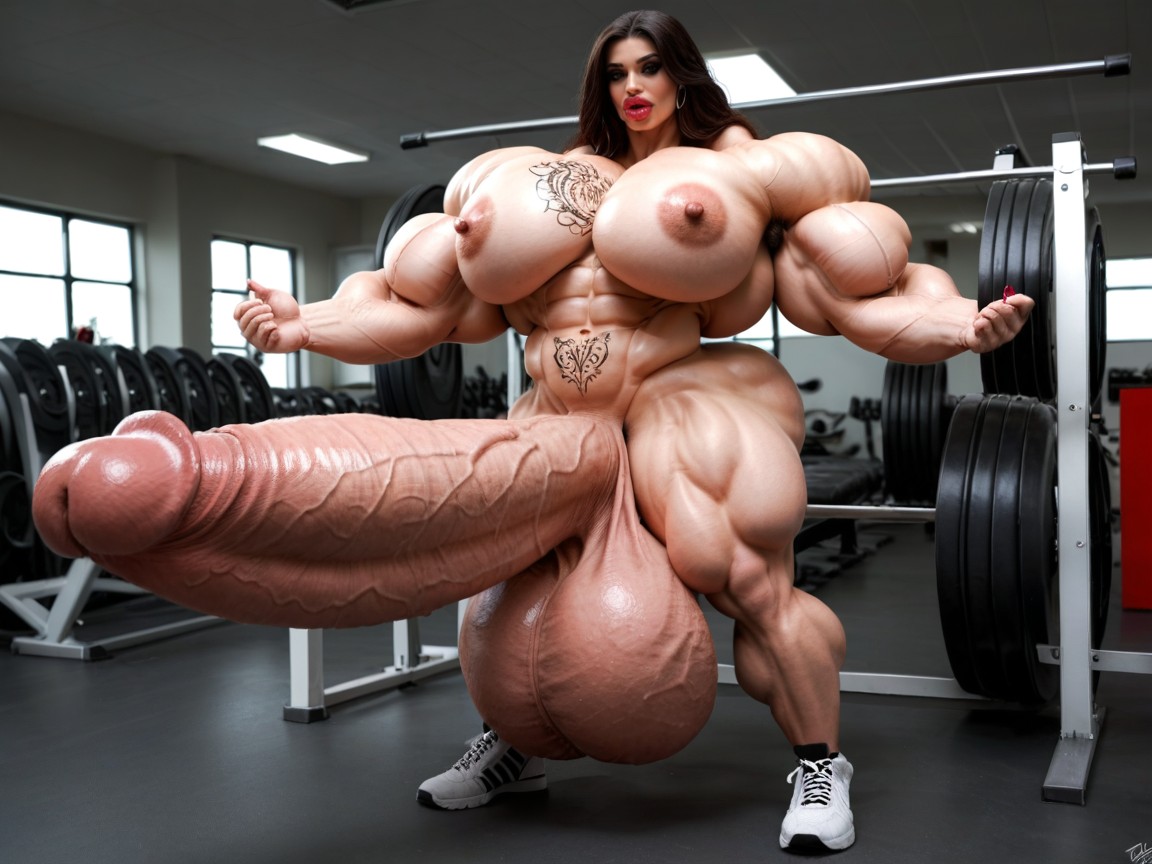Hyper Bimbo, Naked, Nude Hyper Futanari With Hyper Gigantic Penis Porno shemale IA
