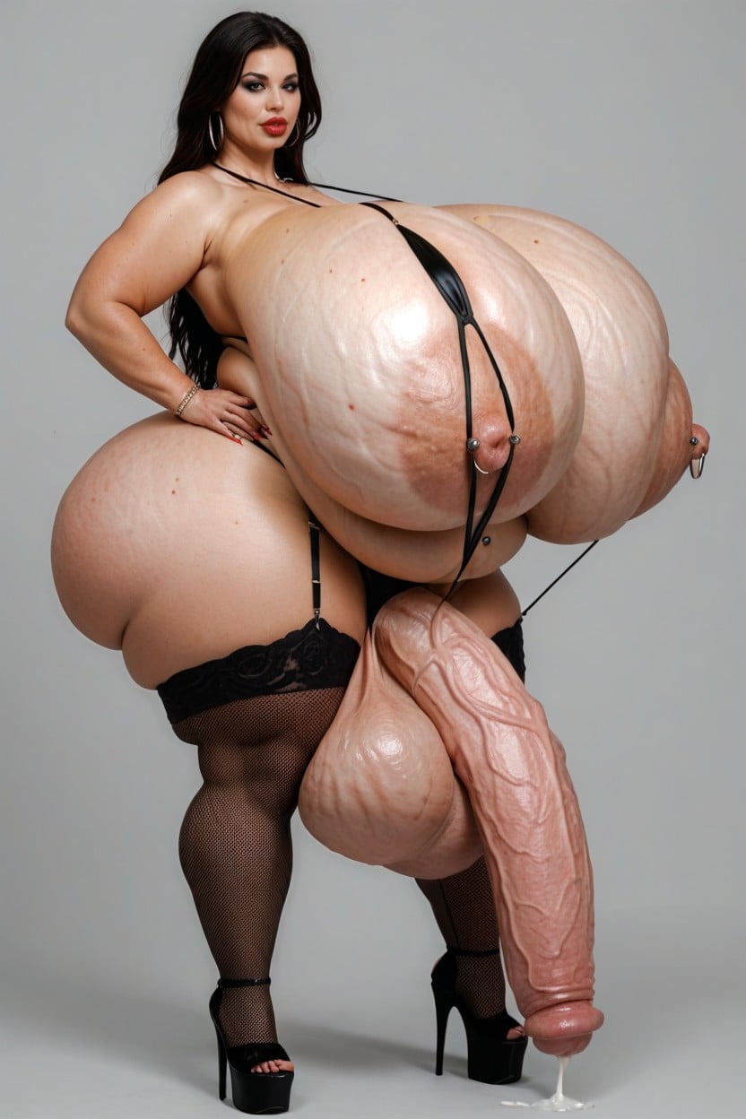 Multi Breast, Spots On Face And Body, Angry Shemale AI Porn