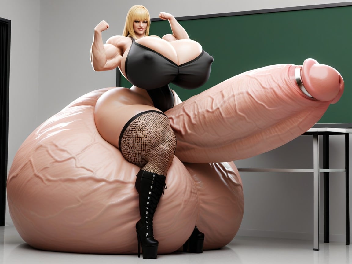 Ass Bigger Than Torso, D Render, Form Fitting Clothes Shemale AI Porn
