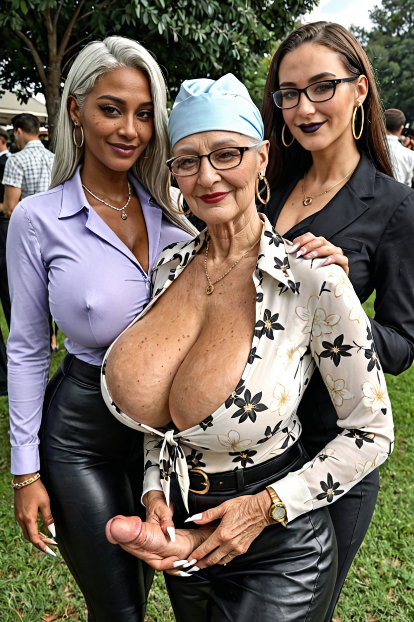 Black Lipstick, Harén, White Floral Shirt Porno shemale IA