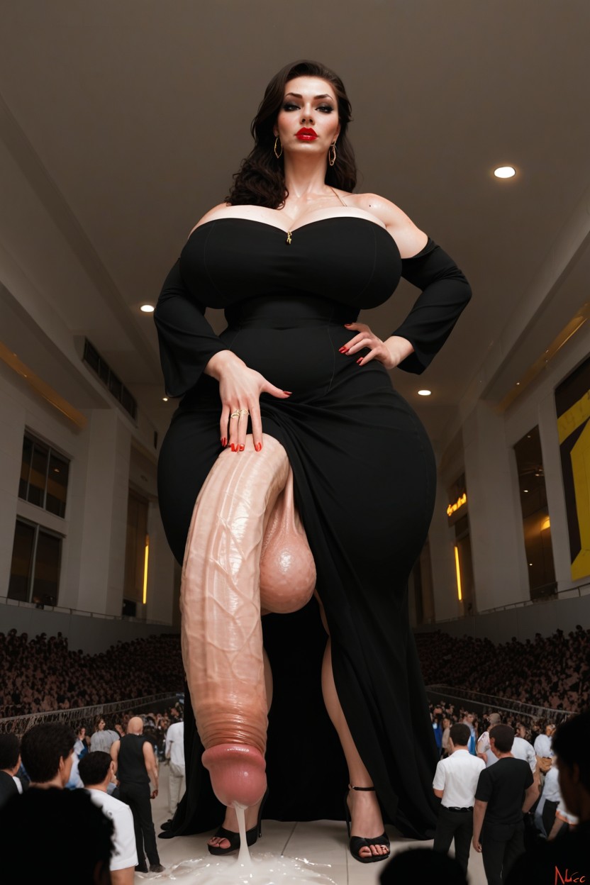 Incase Artstyle, Giant Saggy Breasts, Gigantic Sagging Ballsack Shemale AI Porn