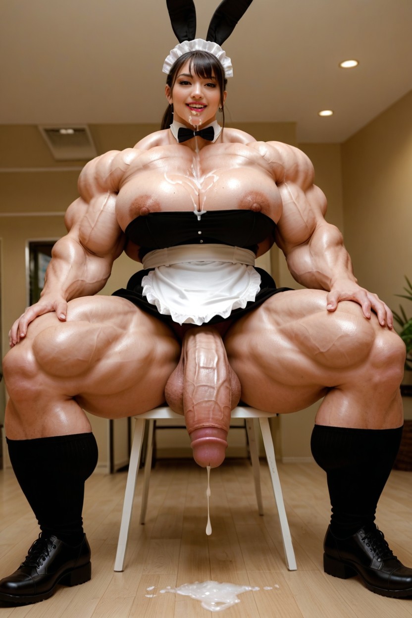 Impossible Overgrown Gigantic Hyper Muscles, Hyper Muscles, Gigantic Shemale AI Porn