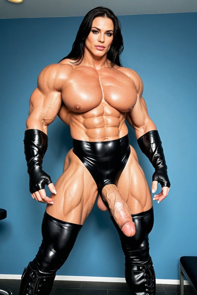 Looking At Viewer, Powerful, Latex Shemale AI Porn