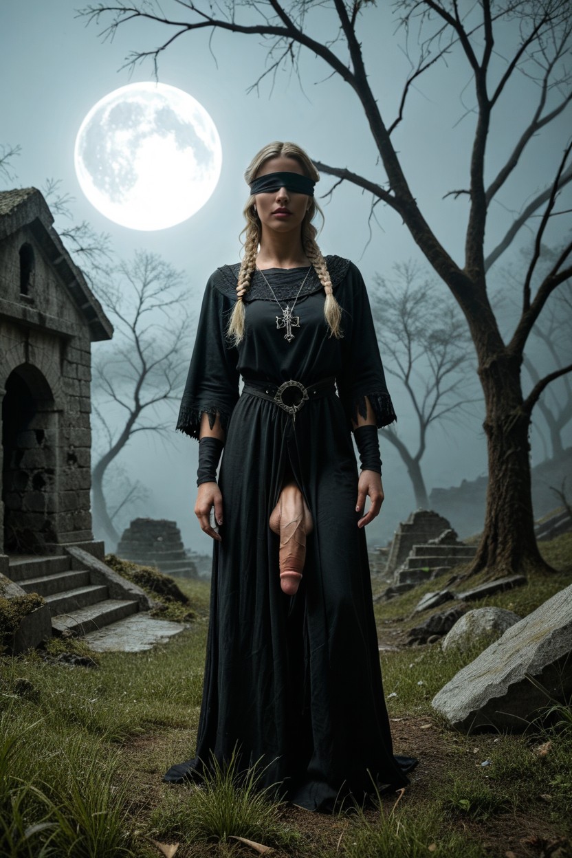 Melancholic Mood Dark Fantasy Art, Cinematic Realism, Dark Fantasy 人妖AI黃片