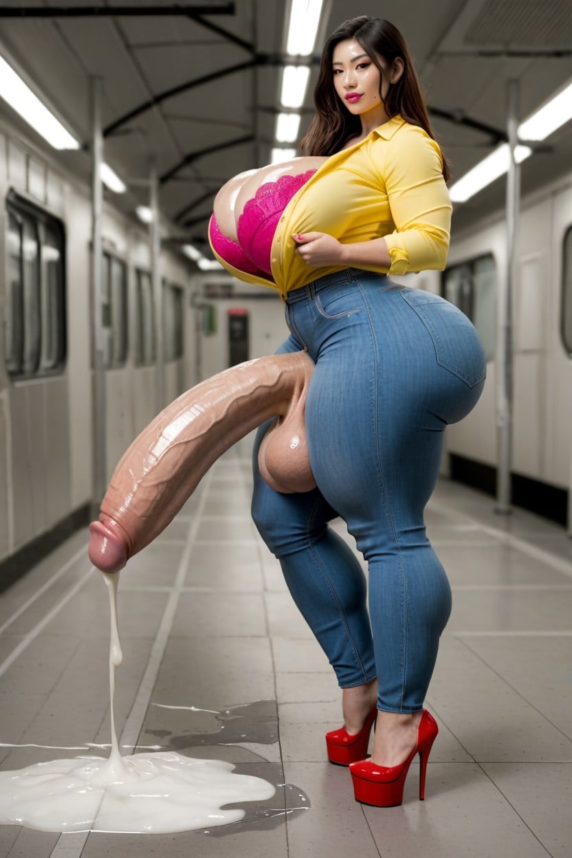 Oily Skin, Garbage On Ground, 18+ Shemale AI Porn