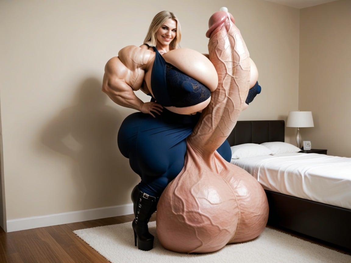 Waist, Hyper Gigantic Testicles, 브라 쉬메일 AI 포르노