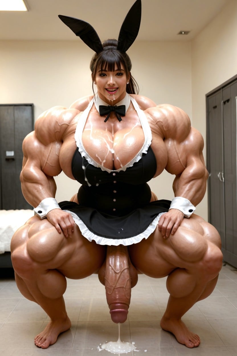 Veiny, Gigantic Muscles, Bigger Than Body Shemale AI Porn
