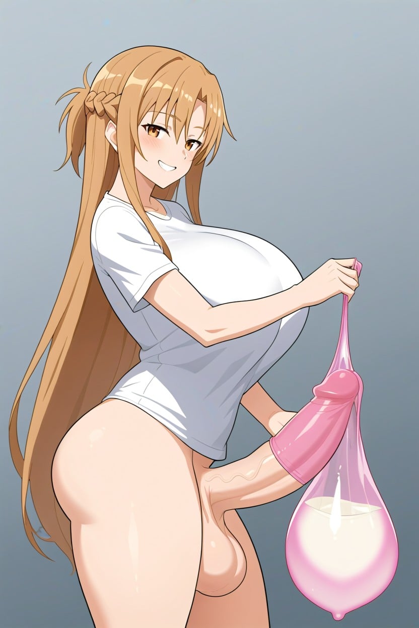 No Panties, Head Arched Back, Expression Suffisante Porno IA transsexuelle