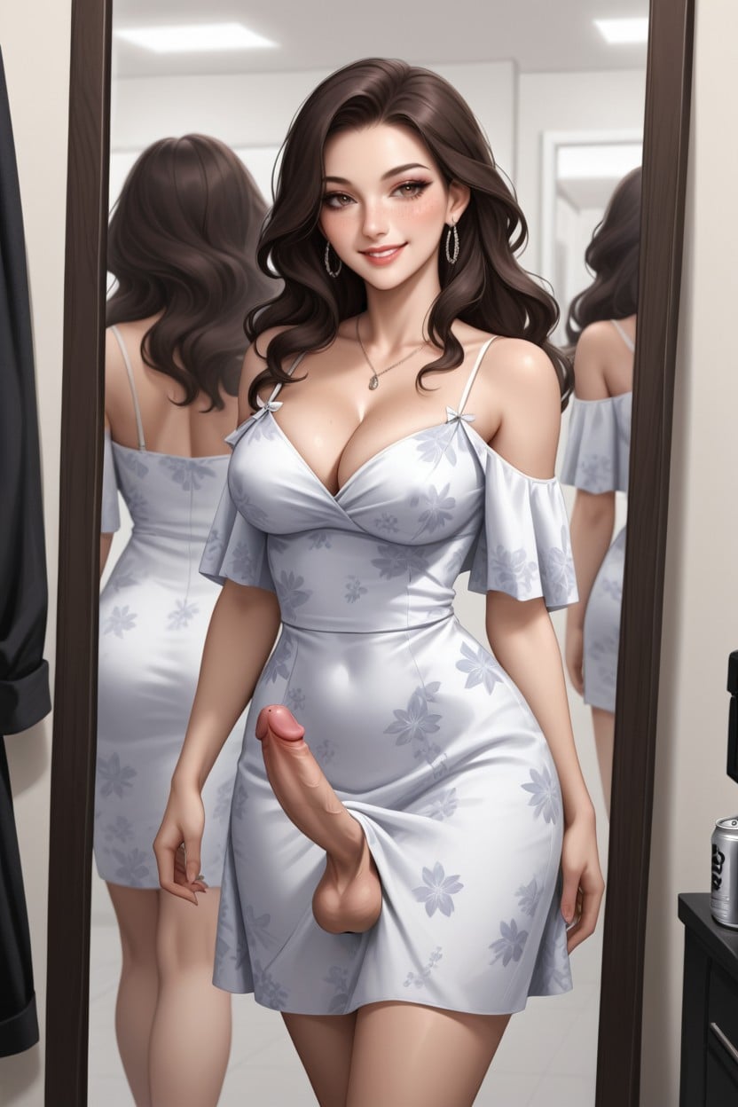 Stood In Front Of The Mirror, 18+, Sourire Porno IA transsexuelle