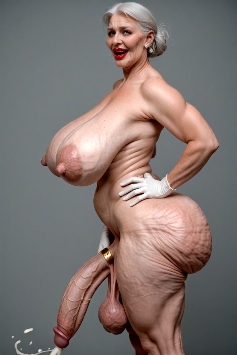 Cellulite Legs, Saggy Breasts, Veiny Forearms ニューハーフAIポルノ