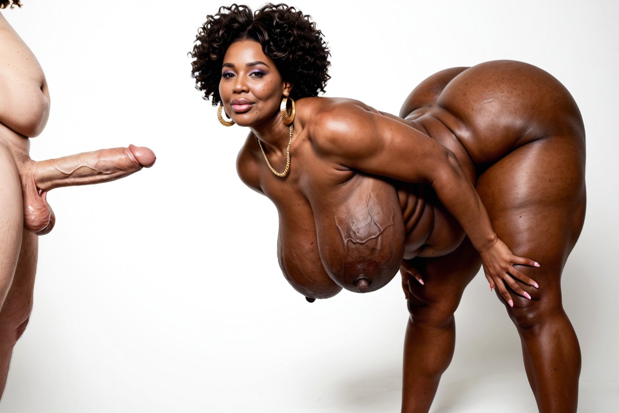 Naked, Afrikanerin, Person Transfrau KI-Porno
