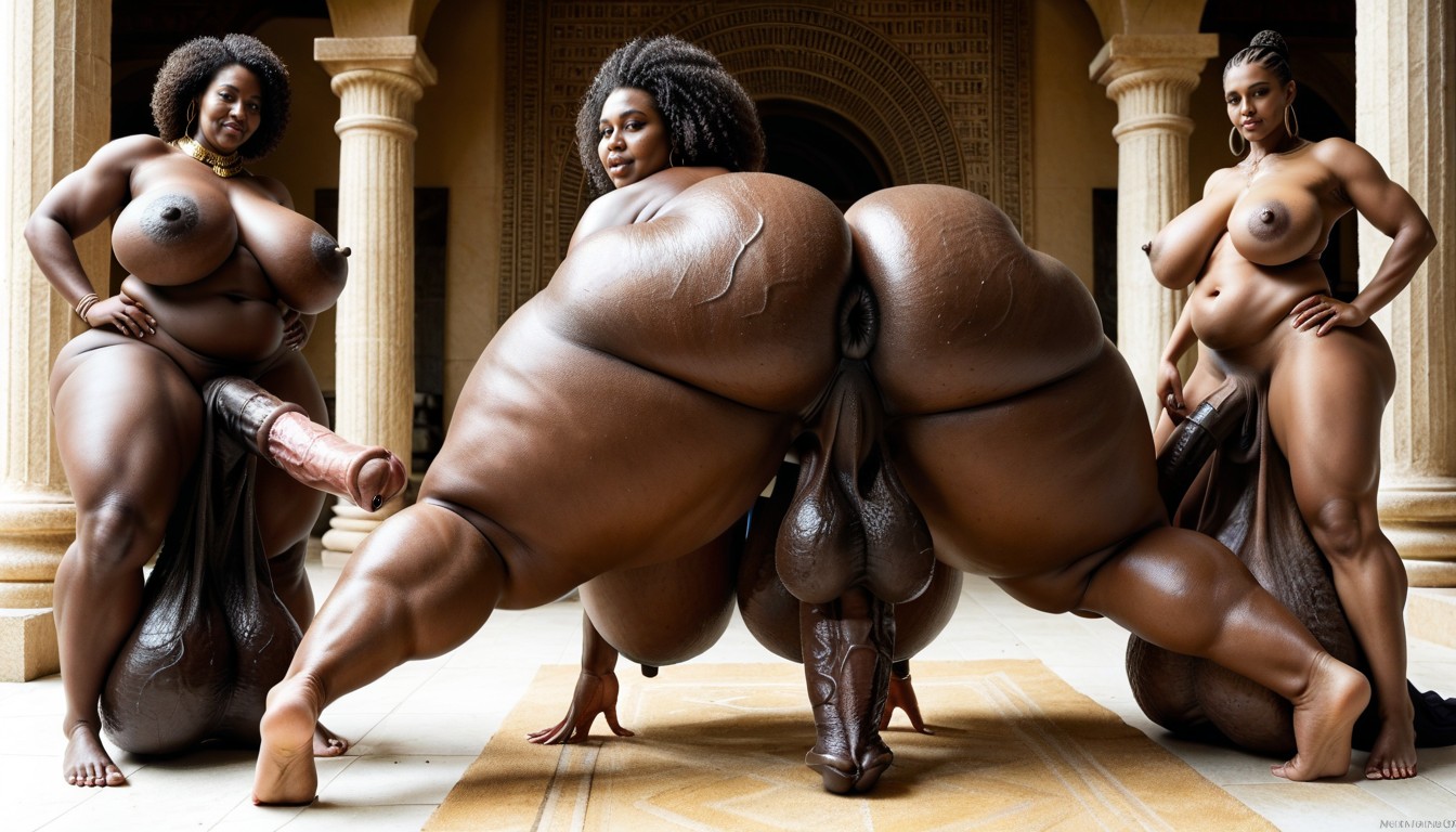 Large Hard Nipples, All Have Midnight Black Skin, Hyper Horsecock Growth Porno IA transsexuelle