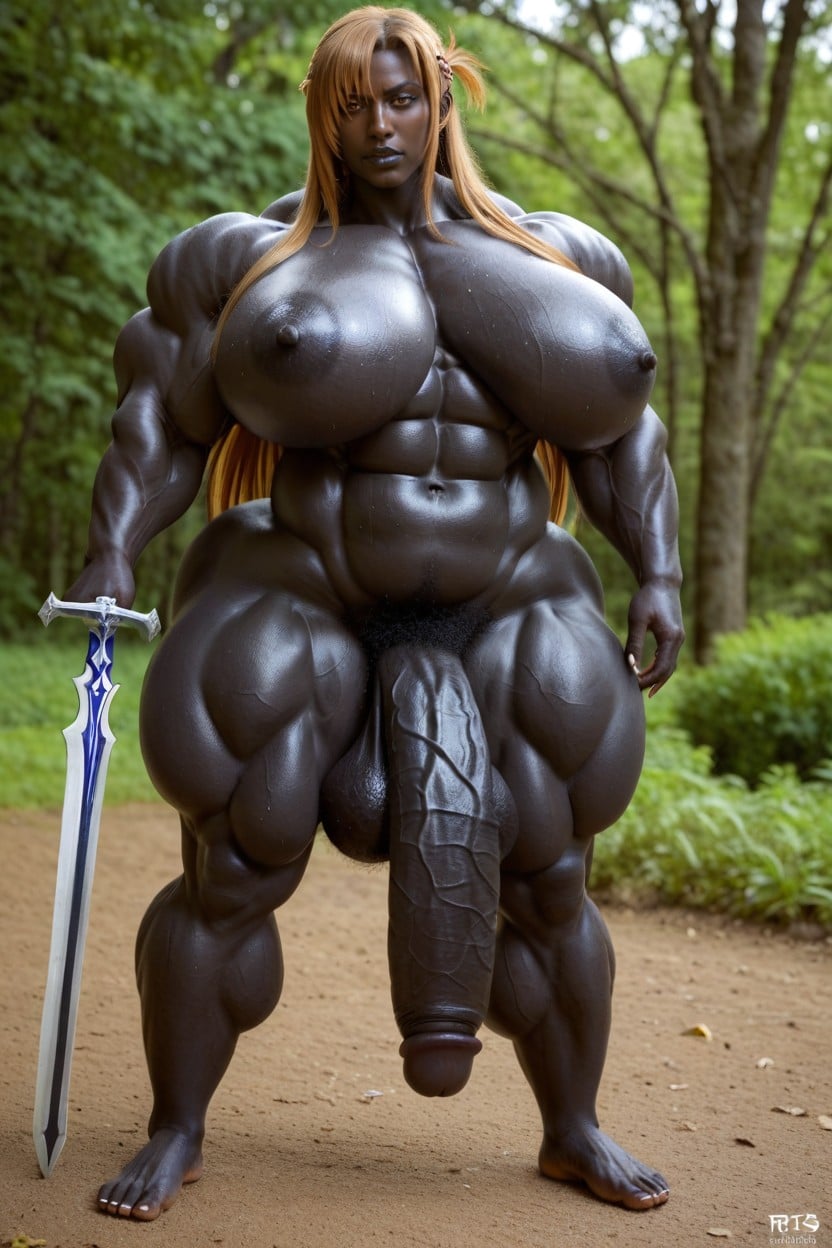 Bodybuilder, Hairy Testicles, Hair Arms Shemale AI Porn