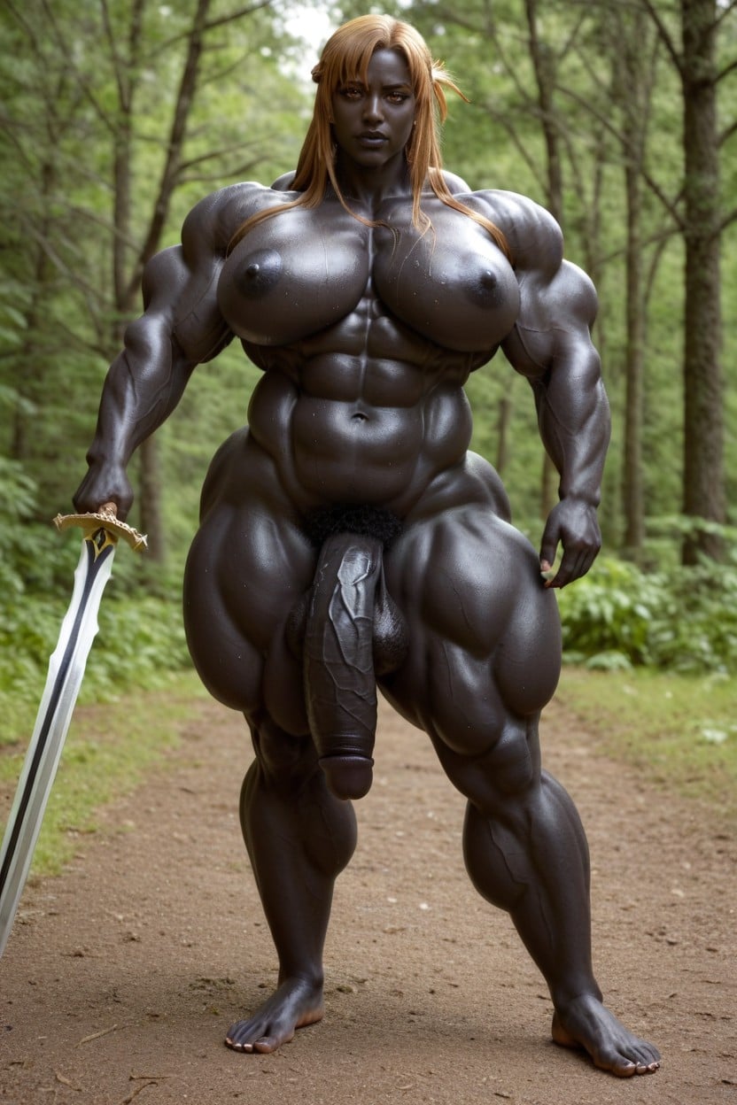 Bodybuilder, Black Cock Expansion, Hdr Porno IA transsexuelle