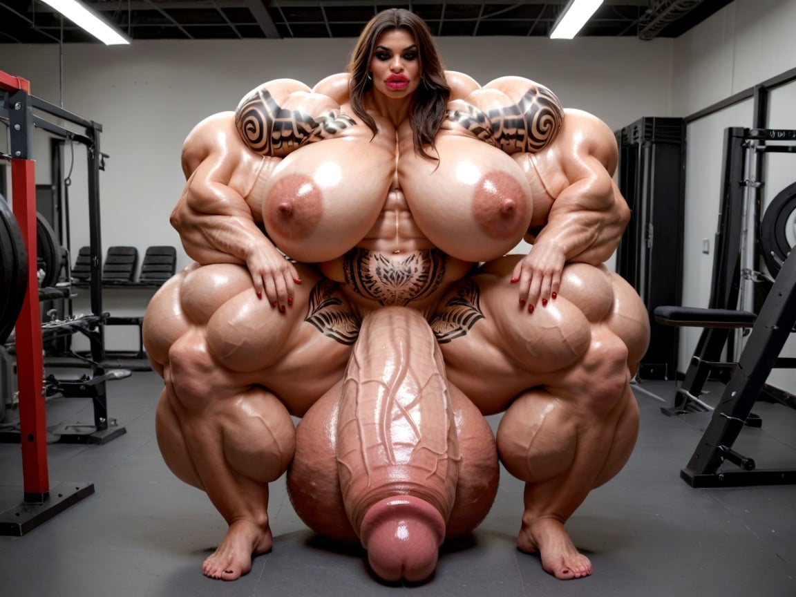Hyper Oversized Gigantic Muscle, Hyper Oversized Enormous Thick Penis, 小乳 人妖AI黃片