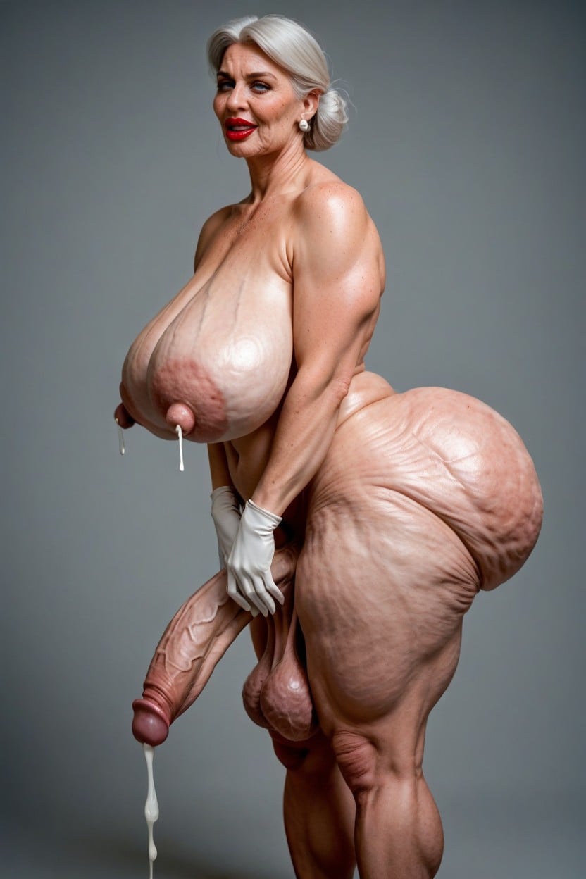 Rouler Des Yeux, Extremely Veiny Breasts, Wrinkles On Thighs Porno IA transsexuelle