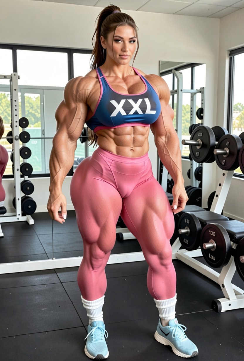Gigantic Latissimus Dorsi, Black Long Lashes, Blue Shiny Eyes Porno IA transsexuelle