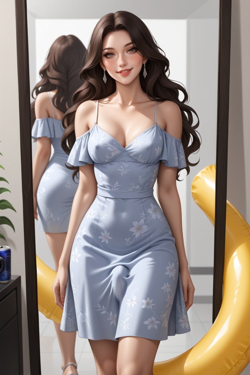 Super Waist, Breast Expansion, Ass Visible ニューハーフAIポルノ