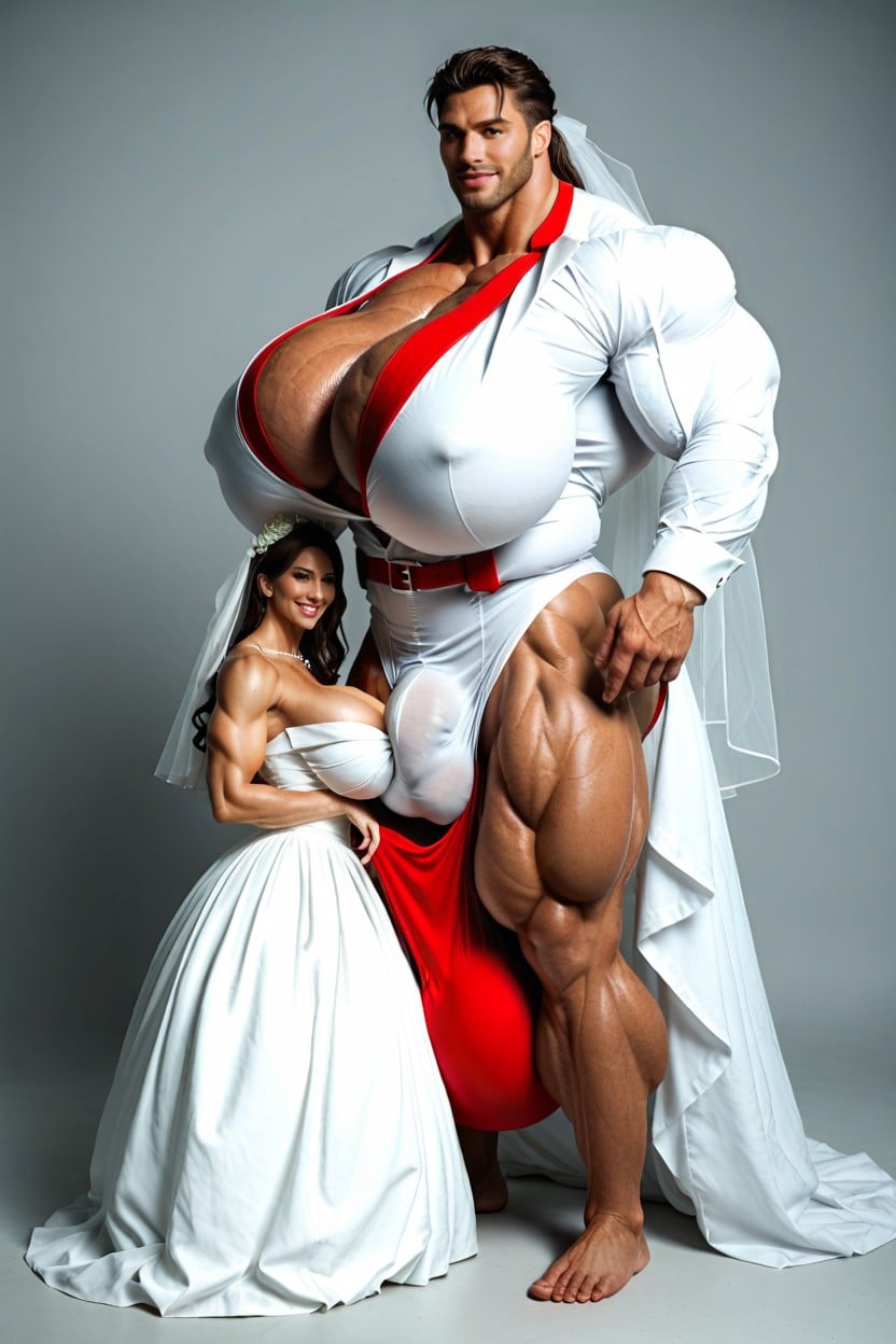 Hyper Large Muscles, Massive Balls Bulge, Hyper Massive Muscles Travesti IA Pornô