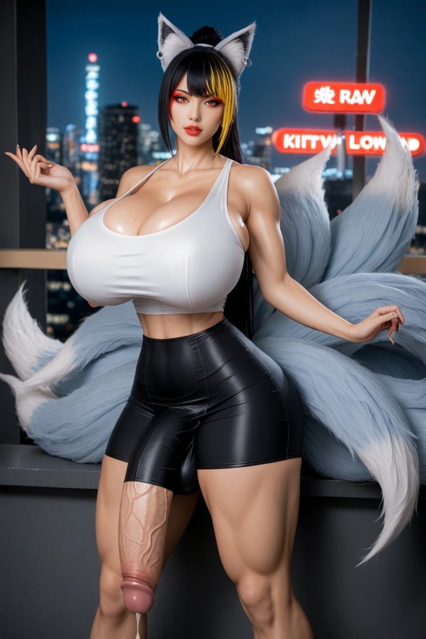 Massive Bouncy Firm Breasts, Makeup, Solo Porno IA transsexuelle