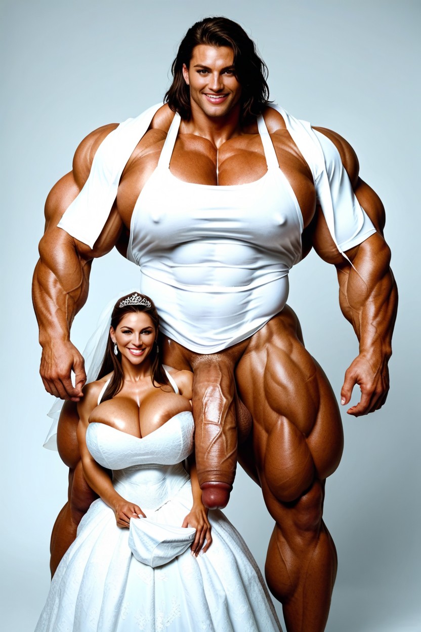 Gigantic Latissimus Dorsi, Round Face, Dissimulated Bulge Porno IA transsexuelle
