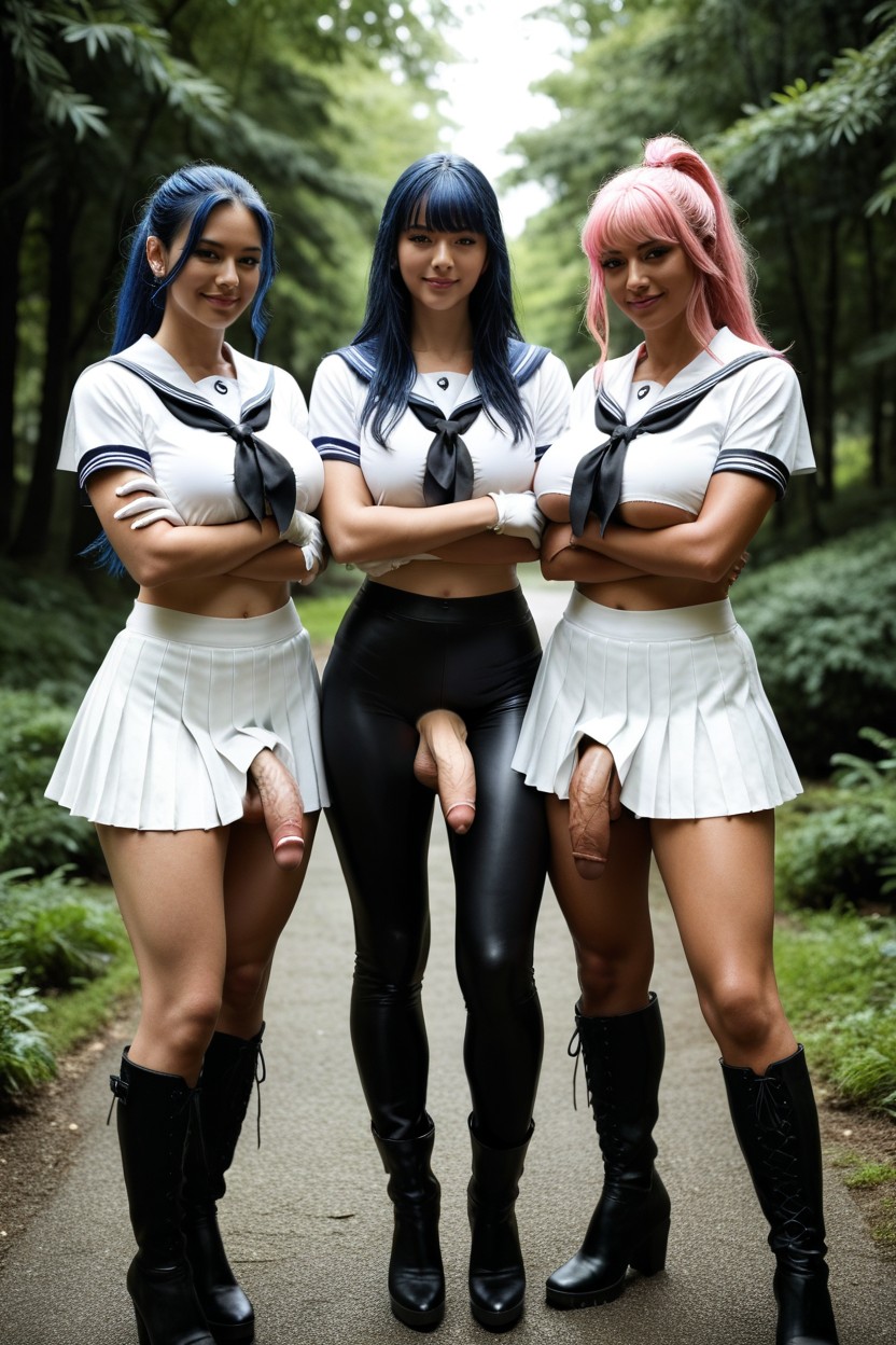 Huge Bust, Frilled Skirts, Athletic Figure 人妖AI黃片