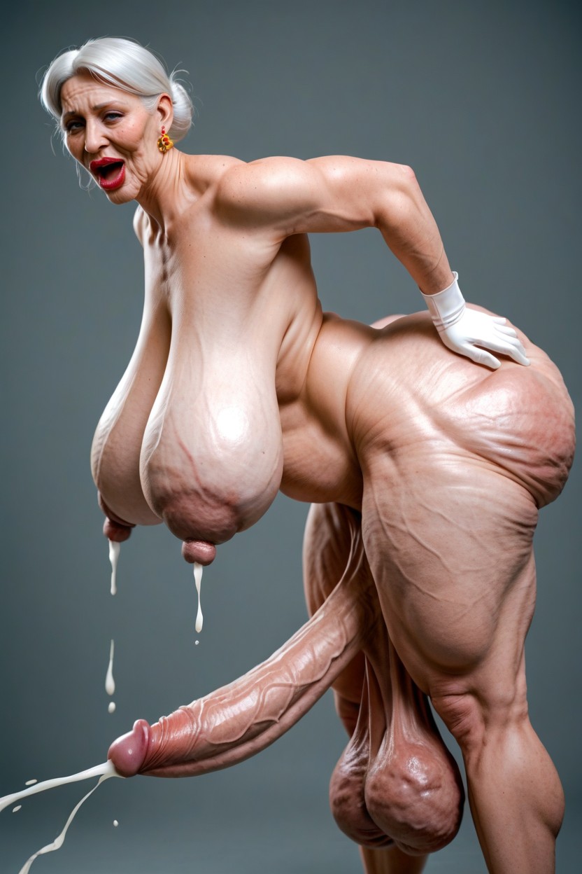 Cellulite Legs, Wrinkled Face, Naked Shemale AI Porn