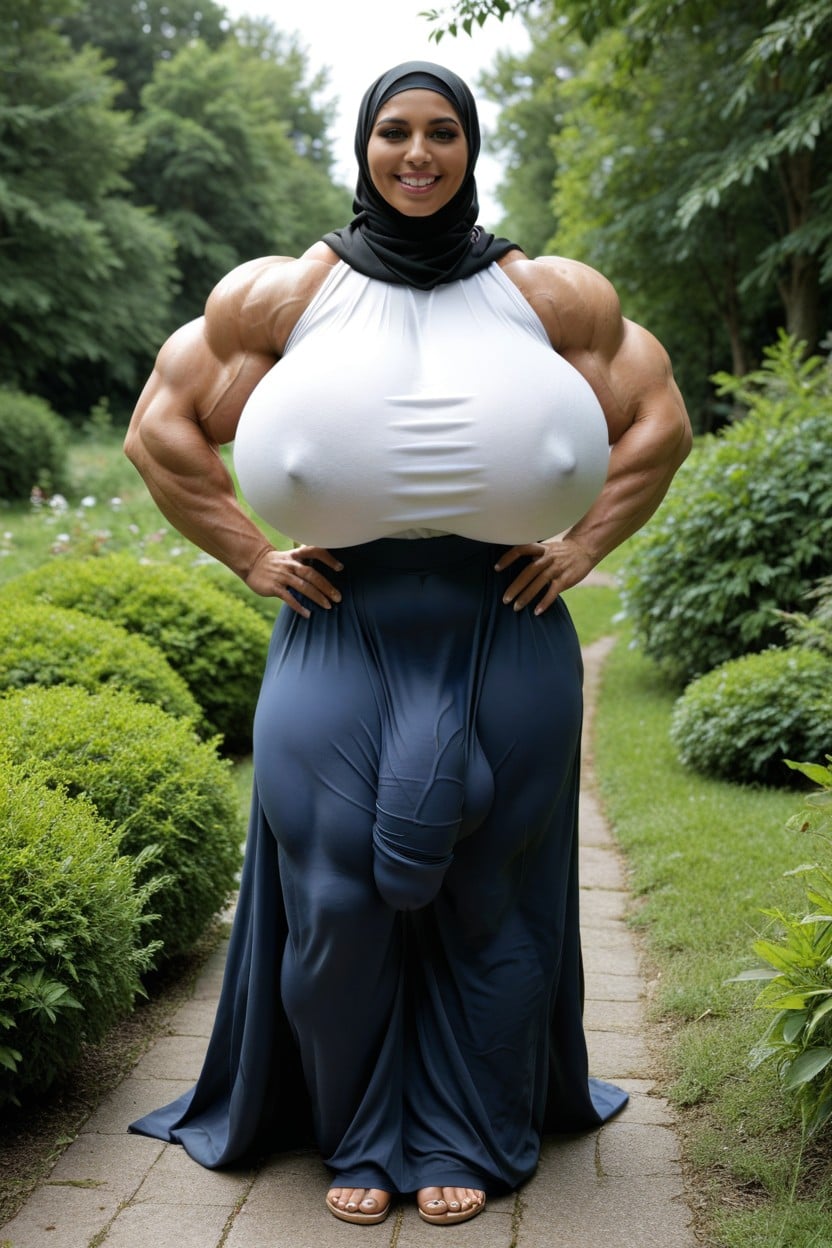 Round Face, Massive Balls Bulge, Massive Porno IA transsexuelle
