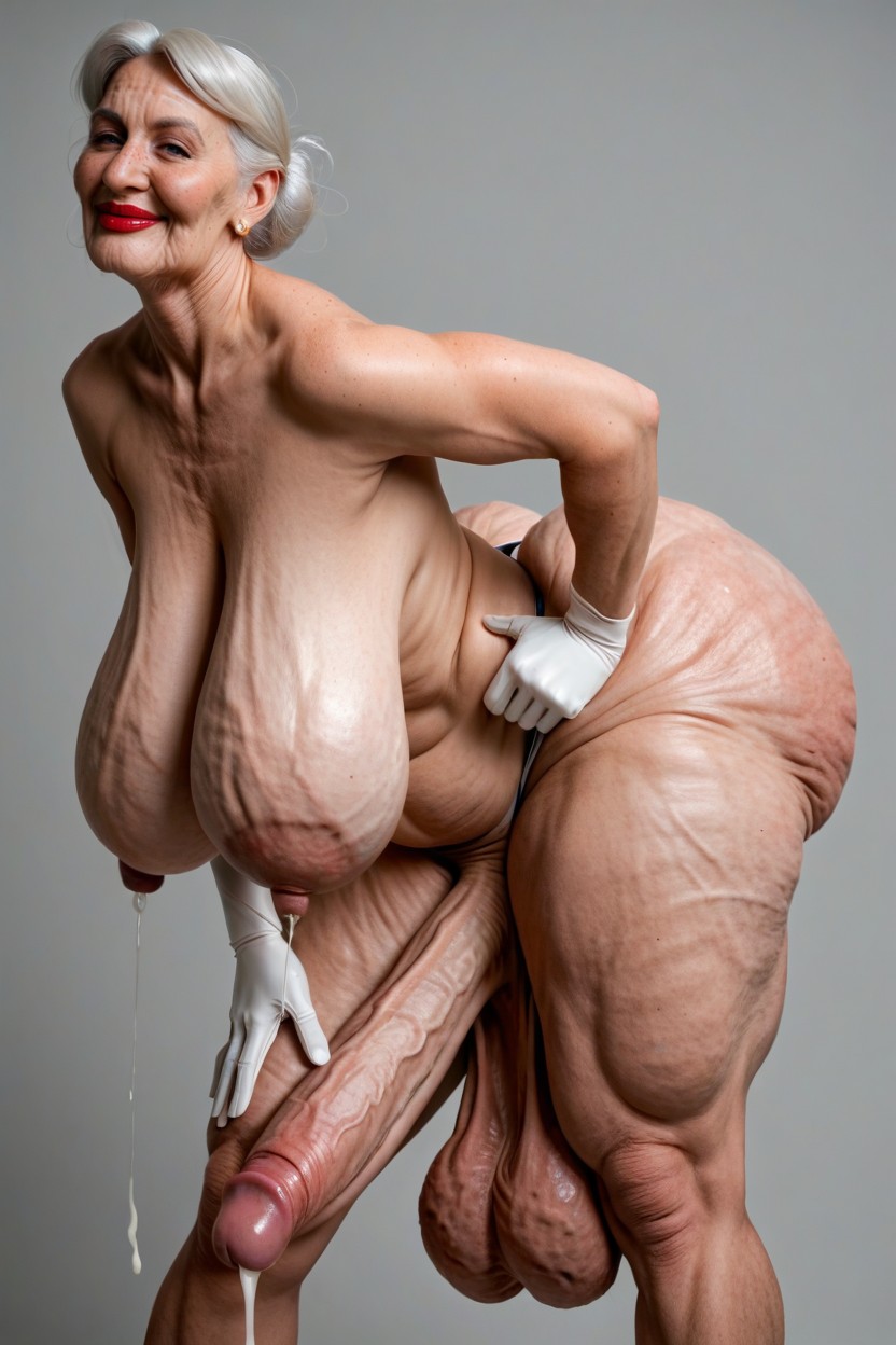 Sourire Narquois, Loucher, Thick Lumpy Breast Milk Porno IA transsexuelle