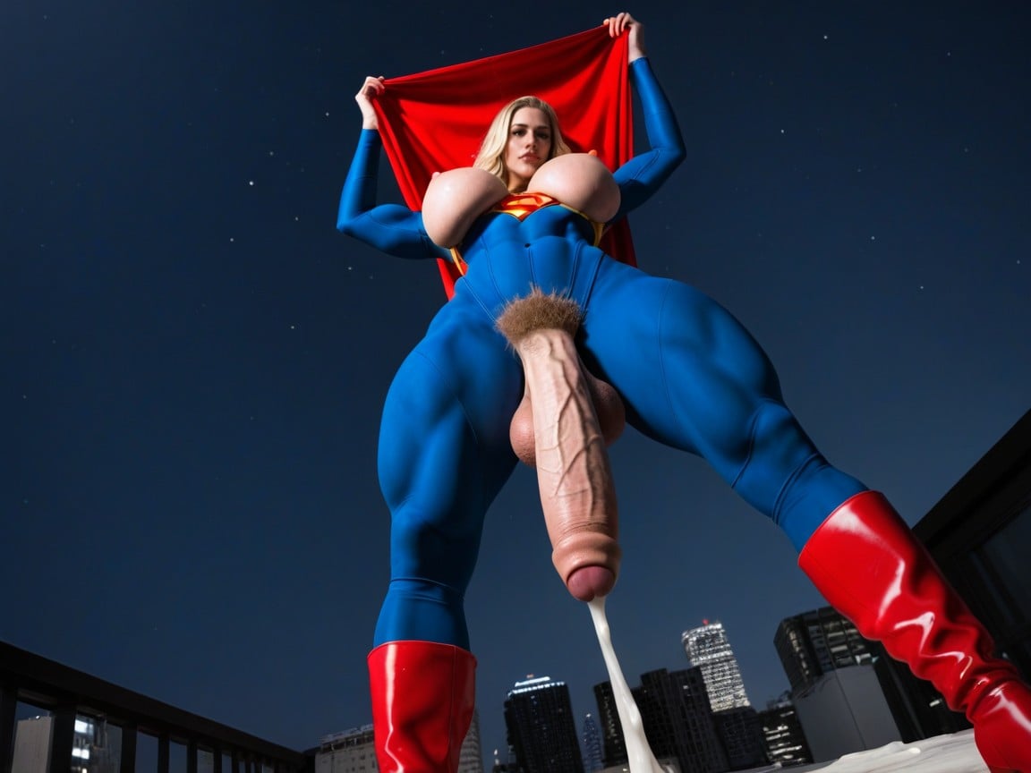 Large Testicles, Hyperrealistic, View From Below Porno IA transsexuelle
