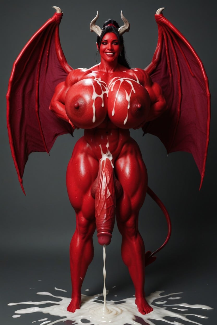 Gigantic Abs, Sein Colossal, Gigantic Flaccid Cock Porno IA transsexuelle