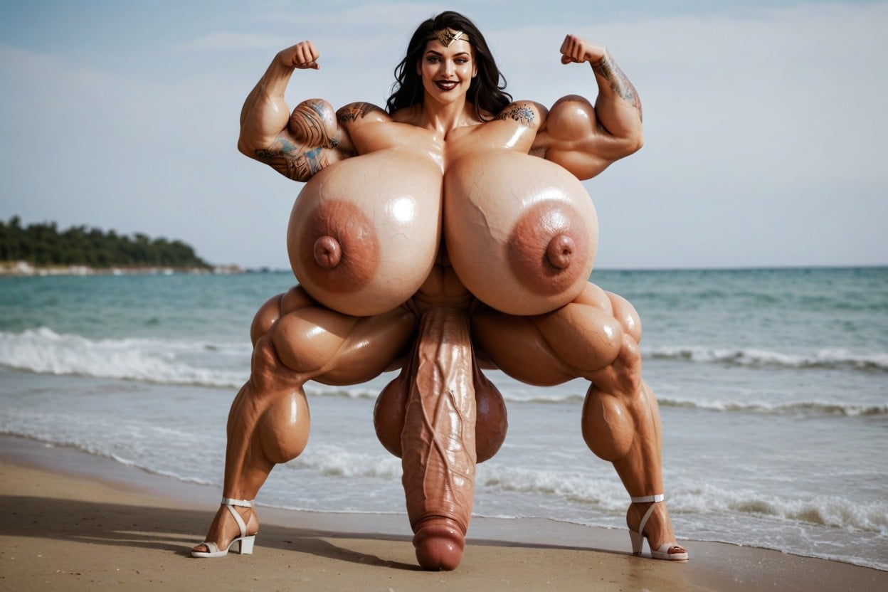 Cosplay, Hyper Cock Growth, Hyper Swollen Bulging Tits Porno shemale IA